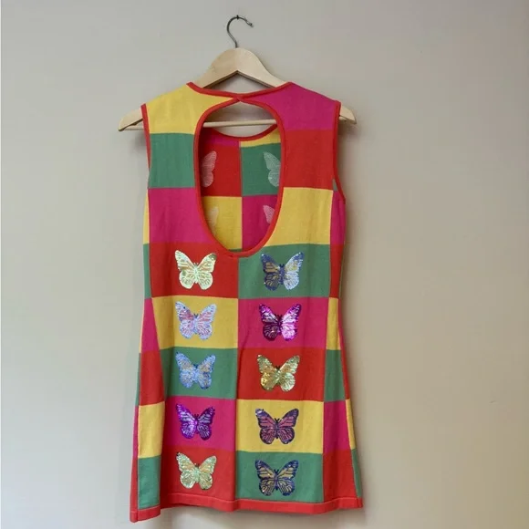 QUEEN OF SPARKLES QOS Colorful Butterfly Print Dress - Picture 8 of 11